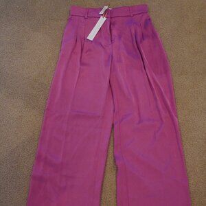 Fuscia Satin Pants